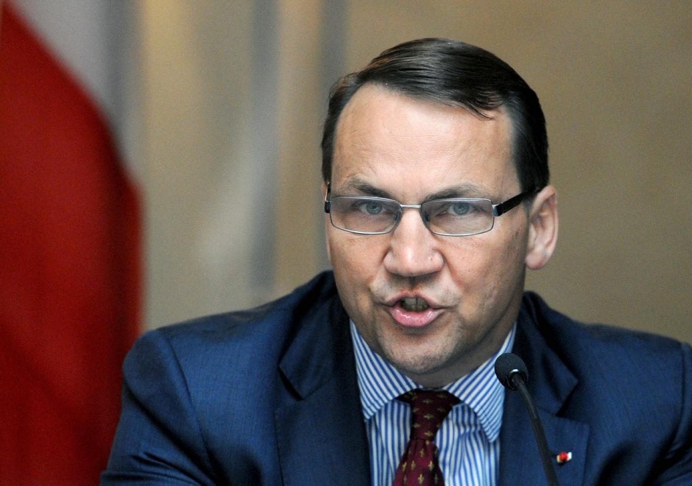 رادوسلاو سیکورسکی نماینده لهستان در پارلمان اروپا-OLGA MALTSEVA / AFP