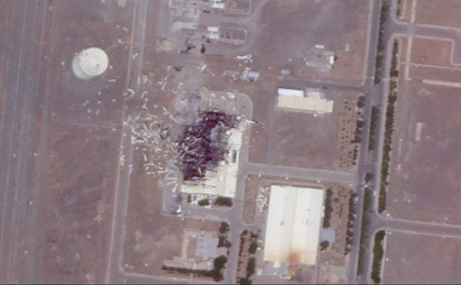 تصویر ماهواره‌ای از خساراتی که به تاسیسات اتمی نطنز وارد شده است