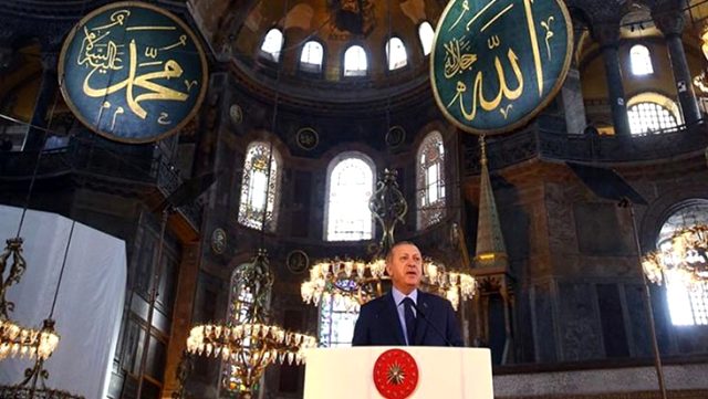 اردوغان پس از تبدیل دوباره “ایاصوفیه” به مسجد، آرزو کرد که بر “مسجد الاقصی” در اورشلیم نیز مسلط شود