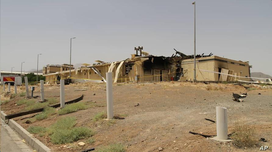 محل وقوع آتش سوزی در تاسیسات نطنز