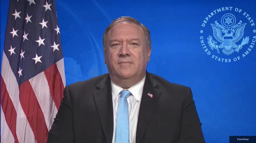 مایک پمپئو به نشست مجازی «کمیته یهودیان آمریکا» یک پیام ویدئویی داد.