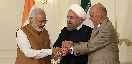 مقامات ارشد ایران، افغانستان و هند پس از امضاء تفاهنامه چابهار. عکس- آرشیو