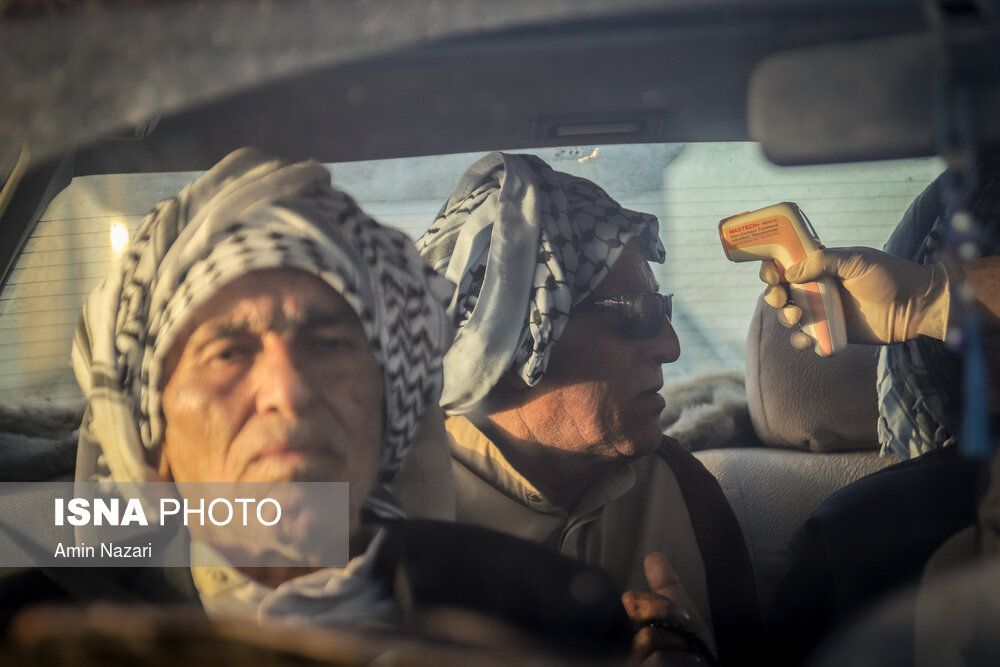 عملیات غربالگری و تب‌سنجی در ورودی شهر اهواز